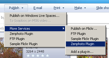 Zenphoto Plugin menu